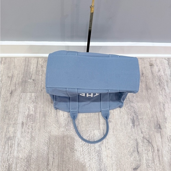 Blue Canvas Tote Crossbody Bag - Picture 4 of 7